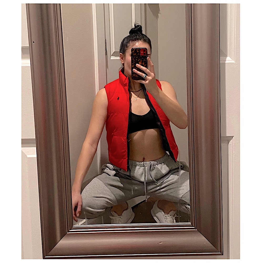 Vintage Ralph Lauren reversible puffer vest